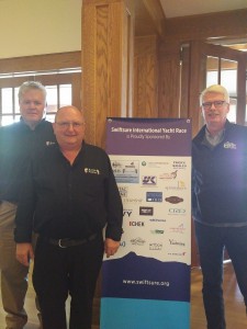 Raven Marine's Anthony Utley & John Nassichuk with Don Prittie of Canoe Cove Marina & Boatyard